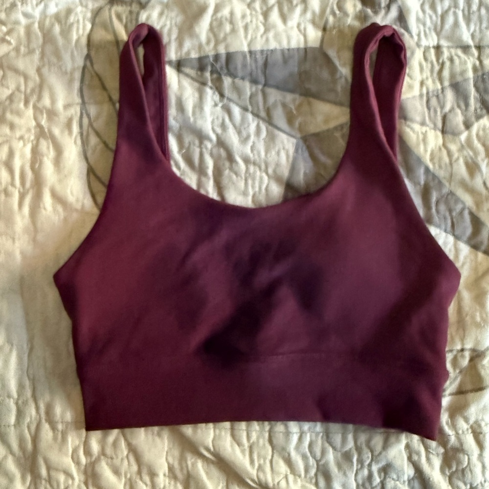 AllFenix Burgundy sports Bra | Women’s Athletic Workout Yoga Top Size L